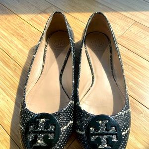 Tory Burch Reva Snake Print Flats